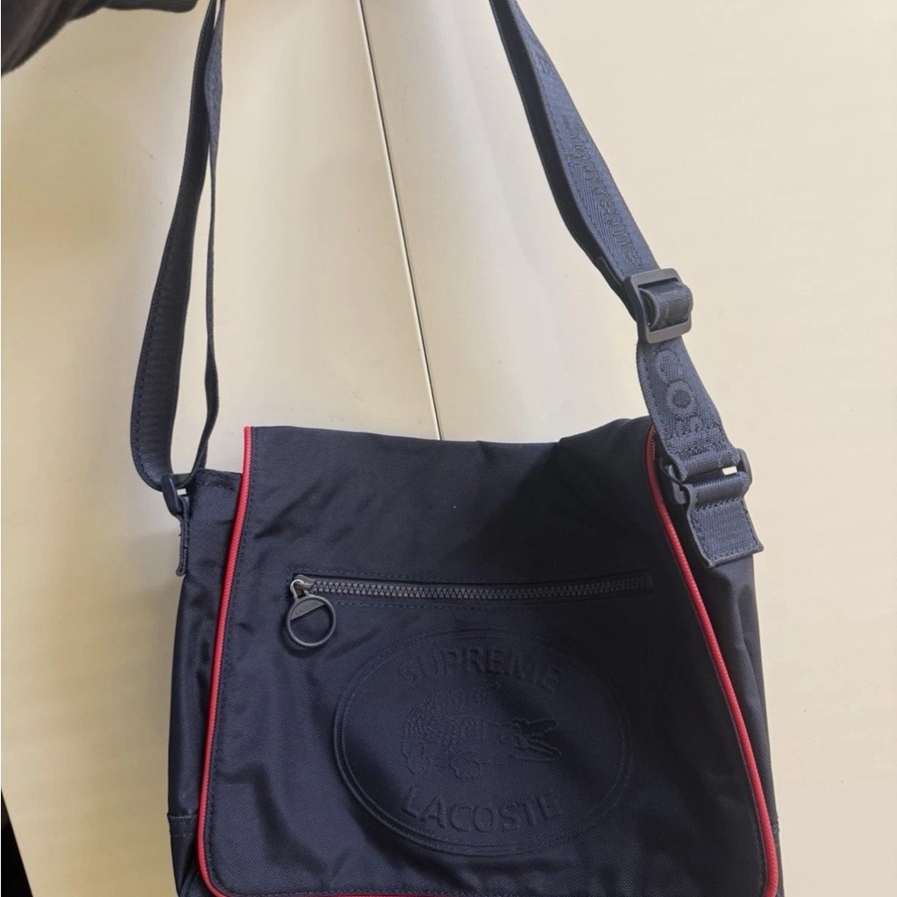 Supreme LACOSTE Small Messenger Bag (FW19) Navy